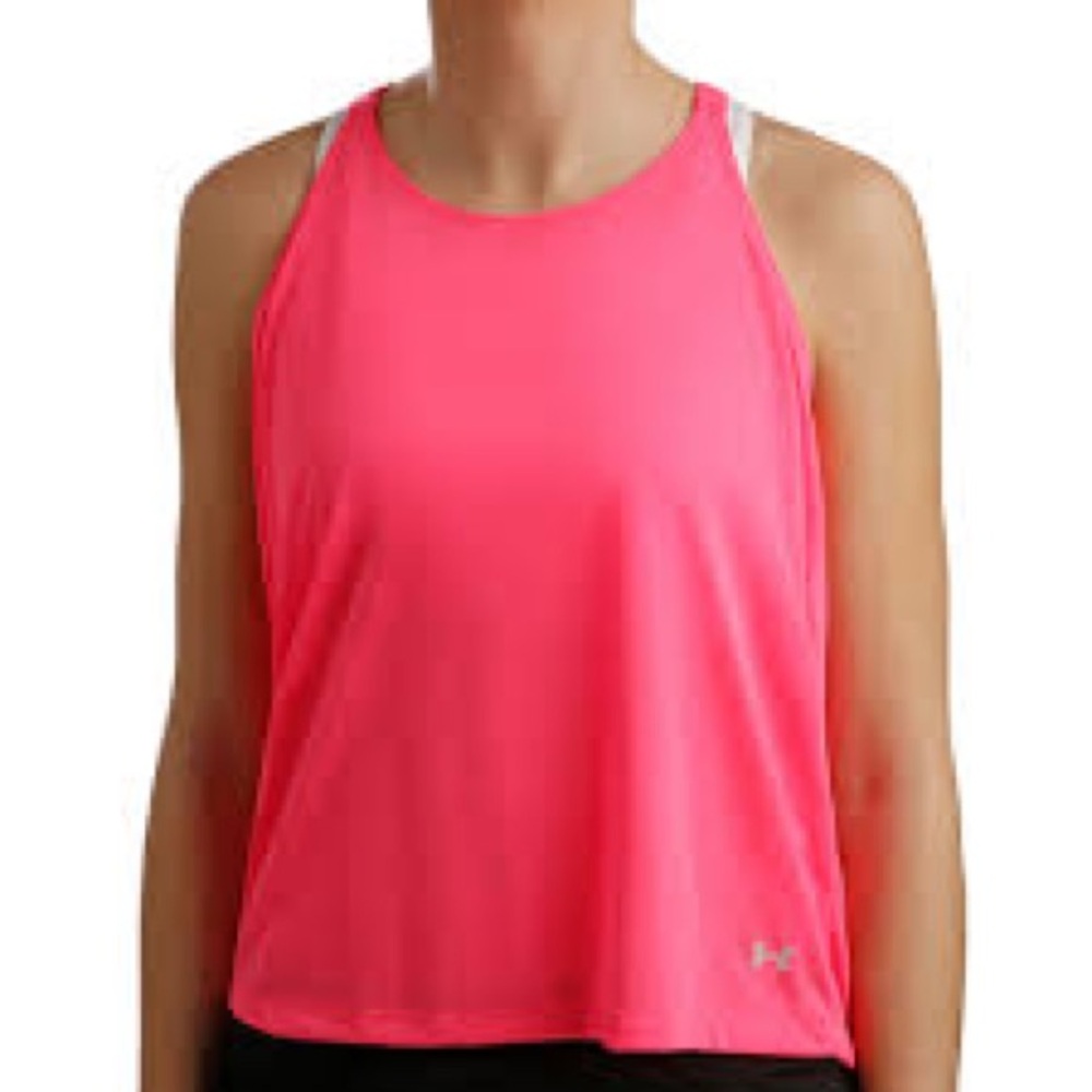 EUC Under Armour Heat Gear Pink Performance Tank Top M
